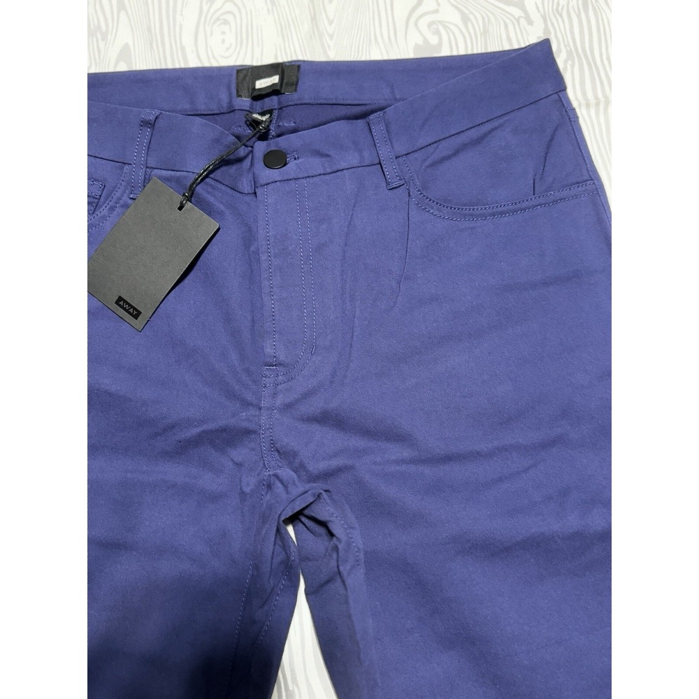 NWT AWAY Luggage Mens‎ The Staple Pant Blue Stretchy Casual Sz 34 $135 MSRP - Picture 5 of 10